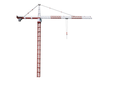 Composite image of 3D red crane