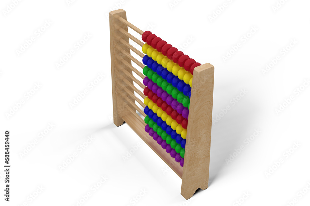 Poster computer generated image of abacus