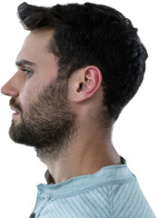 Fototapeta premium Profile of a handsome man