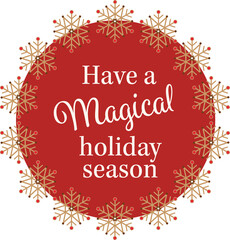 Fototapeta premium Close up of holiday season wish on red label
