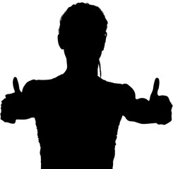 Person showing thumb ups 