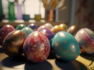 Easter pictures. Painted easter eggs