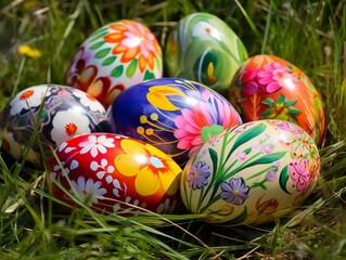 Easter pictures. Painted easter eggs