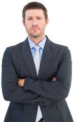 Businessman looking at the camera