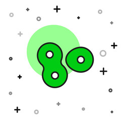 Filled outline Cell division process icon isolated on white background. Vector