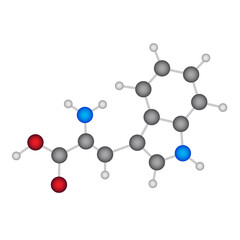 Digitally generated image of red and blue molecular structure 