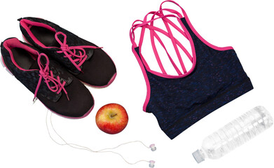 Sportswear with food and earphone