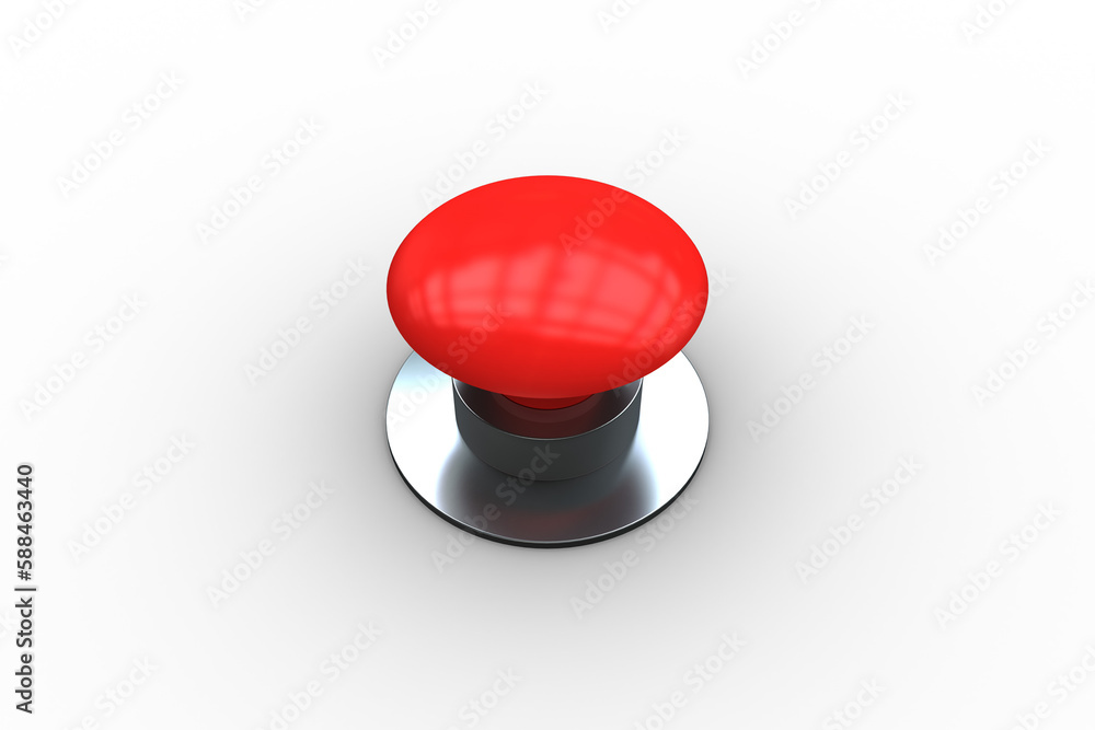 Poster digitally generated red push button