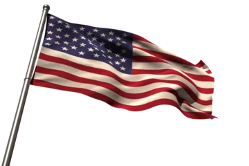 Deurstickers Amerikaanse plekken Low angle view of American flag