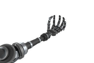 Black robotic hand