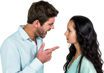 Man shouting on woman
