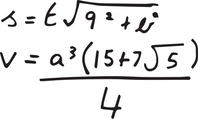 Maths formula on white background