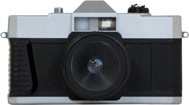 Close up of old fashioned camera
