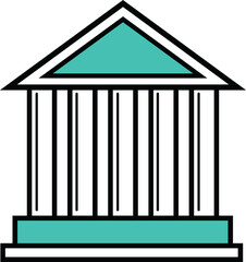 House symbol over white background