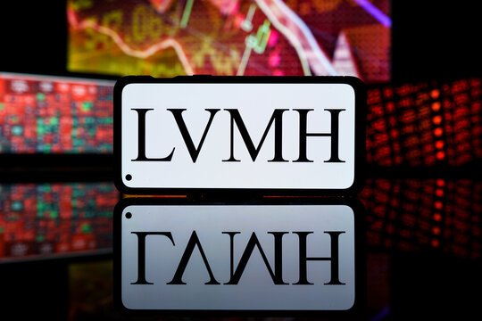 LVMH company shares dropped down at stock market. LVMH company financial crisis and failure.