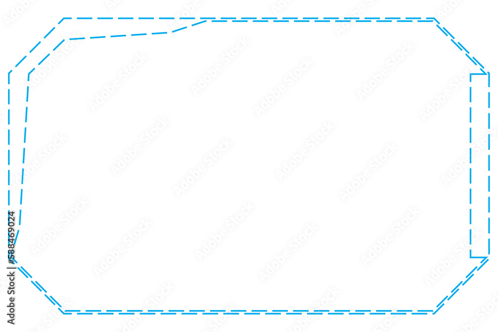 Poster dotted lines forming rectangle and various shapes