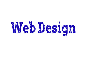 Close up of Web design text 