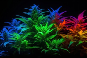 Fototapeta na wymiar Cannabis Marijuana Weed Colorful Generative AI