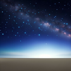 night sky with stars - Starry sky on the beach landscape - Calm beach background for design - landscape for design - Generative AI