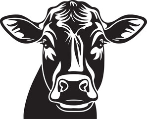 Cow head Vector Illustration, SVG