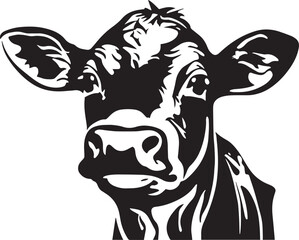 Cow head Vector Illustration, EPS
