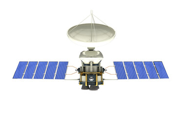 3d image of blue solar power satellite