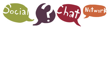 Colorful various chat icons