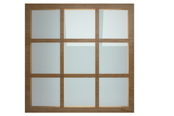 Window against white background