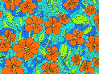 color illustration with flower theme