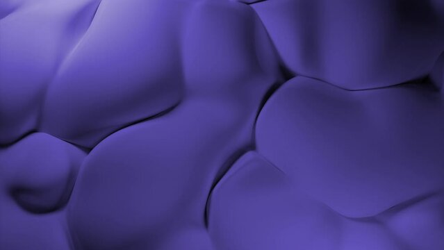 Abstract lilac sticky liquid substance with bubbles. Design. Glossy rippling surface.