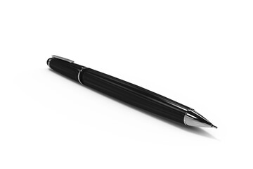 Black metallic ballpoint pen