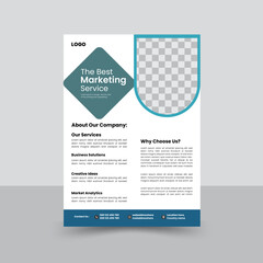 A4 flyer template, modern template, perfect for creative professional business, marketing, business proposal, promotion, advertise, publication, abstract business flyer and creative design