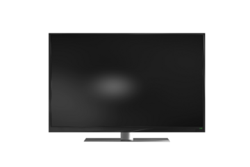Black television set