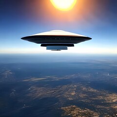 Fototapeta na wymiar Alien UFO - Unidentified Flying Object. Created using generative AI. 