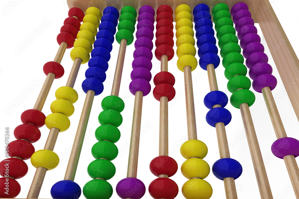 Poster digitally generated image of toy abacus