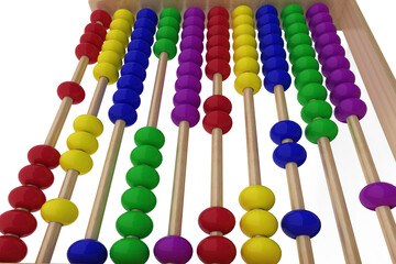 Digitally generated image of toy abacus
