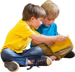 Pupils reading book