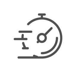 Time related icon outline and linear symbol.	
