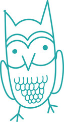 Obraz premium Vector sign of owl