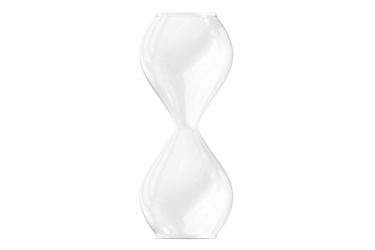 Transparent hourglass
