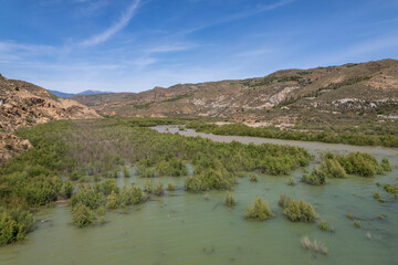 Beninar reservoir in southern Spain