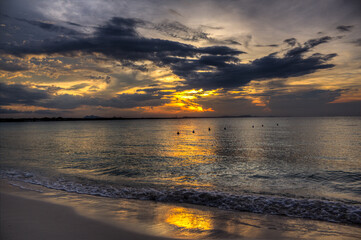 sunset over the ocean