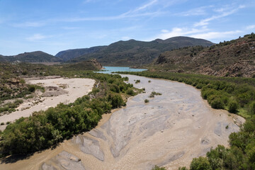 A river between the mountains in the south of Spain
