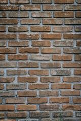 Parede velha de tijolos cerâmicos parede textura background gasta antiga construção rústica vermelha