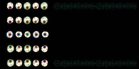 Illustration of spooky eyes by design