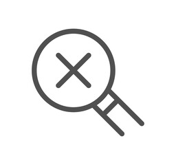 Reject related icon outline and linear symbol.	
