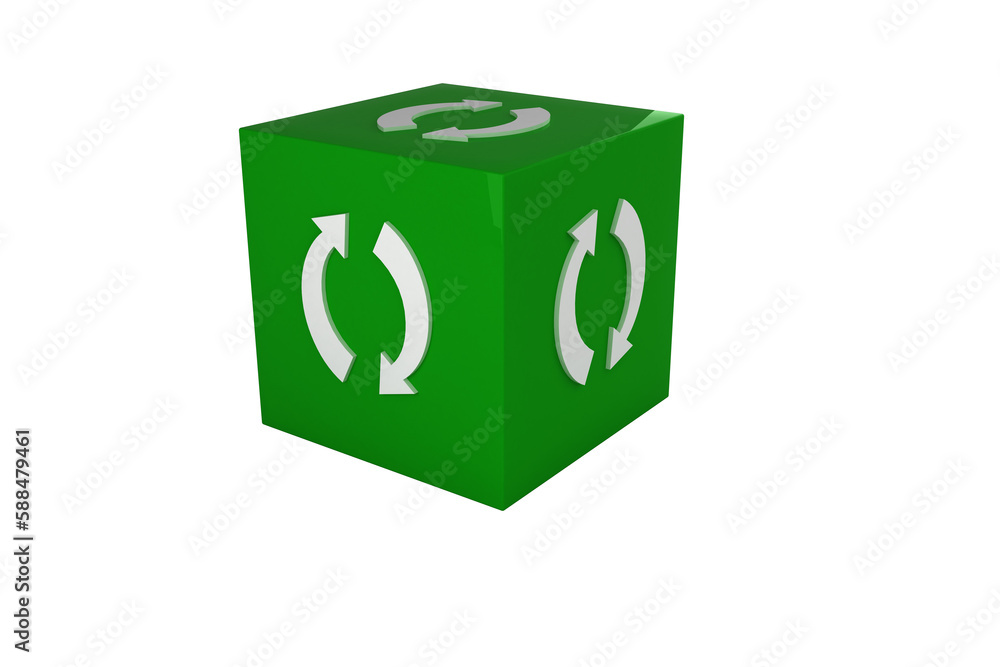 Poster loading icon on cube