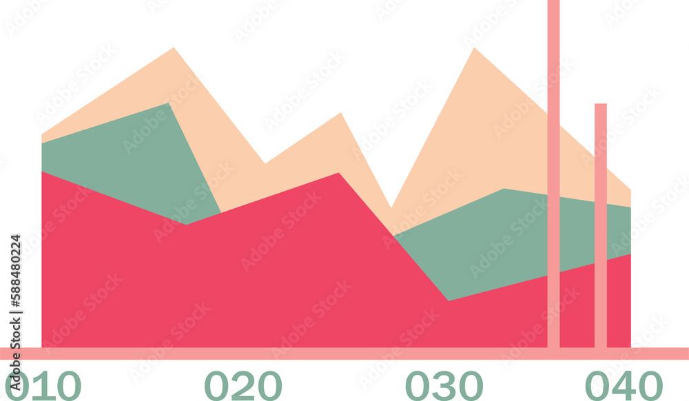 Poster business graph and chart