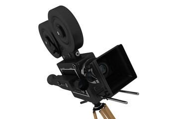 Close-up of black film camera