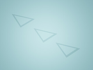 水色のグラデーション。半透明の三角形フレーム。矢印。